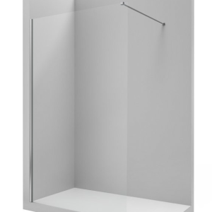 ROCA DISTRICT DF 90 см AMB0109012 Стационарен Параван с Хром профил Прозрачно стъкло 6 мм