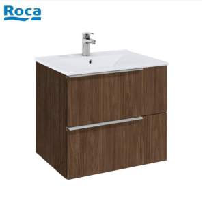ROCA Elegant Plus ALPINE WALNAT Шкаф за баня 60 см две чекмеджета и умивалник A852018540-173716