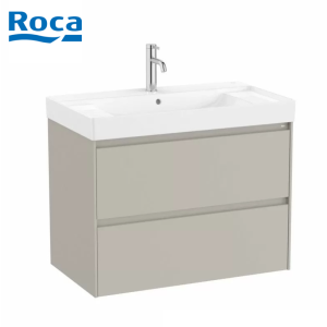 ROCA ONA A851691510 Шкаф с две чекмеджета и умивалник MATT GREY 80 см