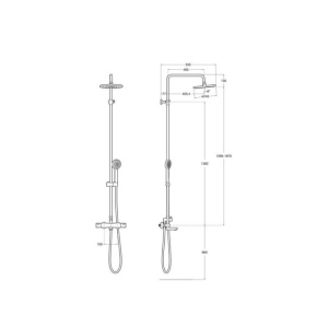 ROCA Victoria-T Basic A5A2N18C00 Термостатна Душ колона за вана душ