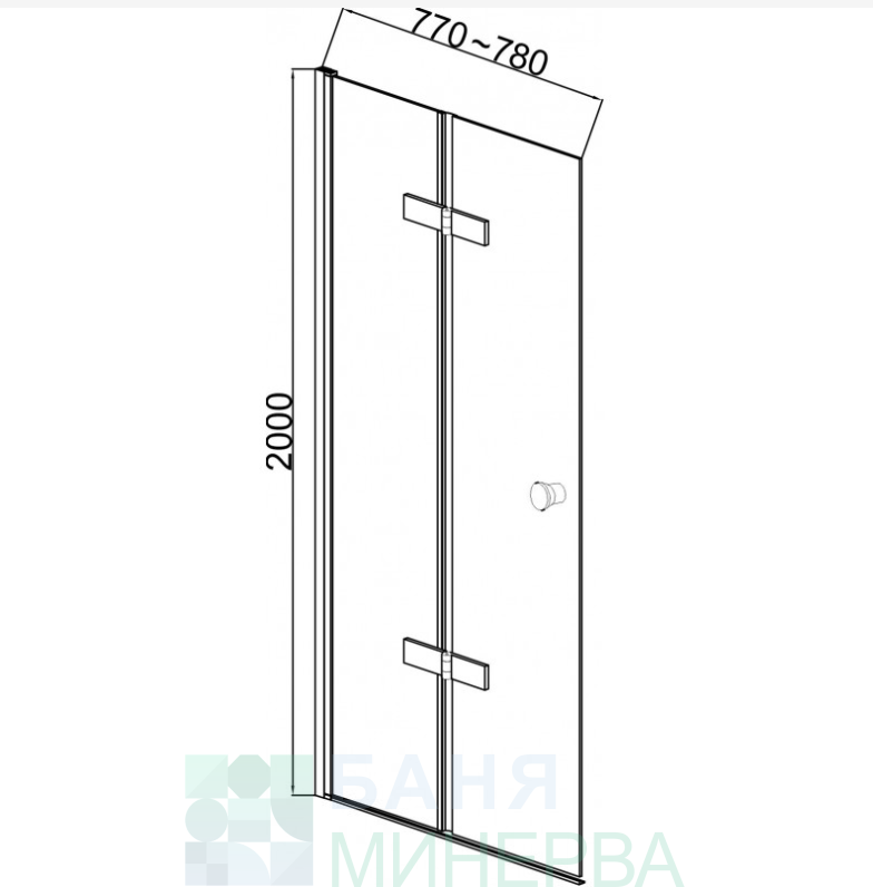 ICS 114FS 80 NANO Преграден параван Мат Стъкло Хармоника - Image 3