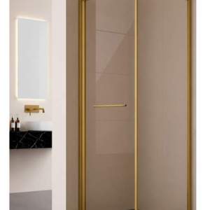 Душ кабина BP BRUSHED GOLD 90-90 см Прозрачно стъкло 6 мм