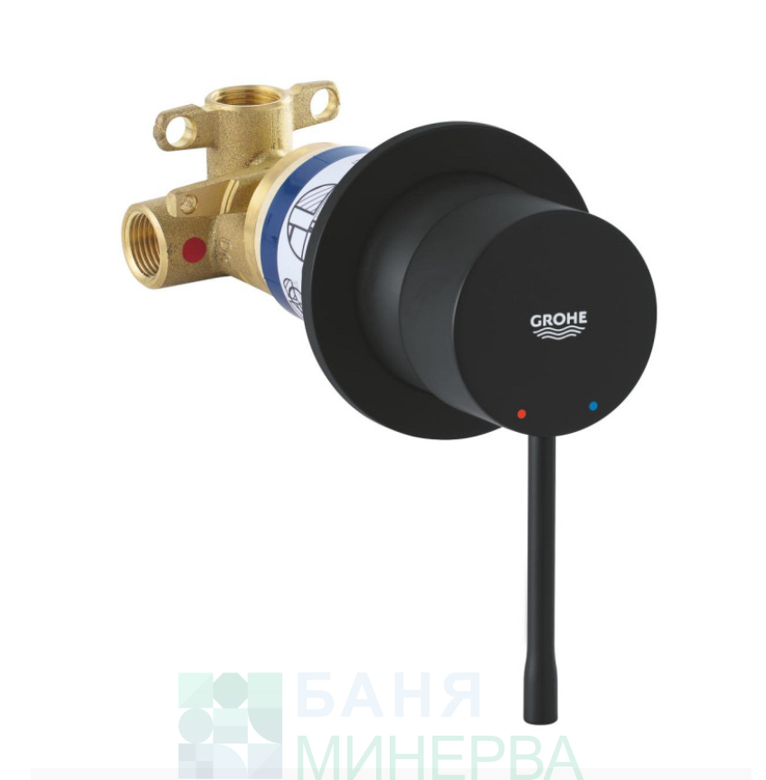 GROHE 29197KF0 ESSENCE Смесител за вграждане за душ комплект с тяло за вграждане phantom black