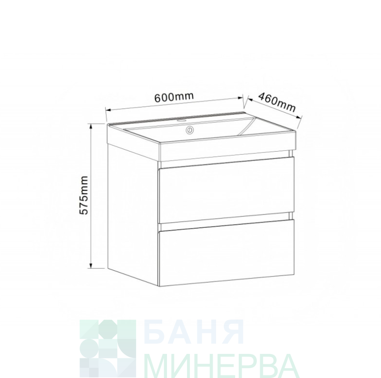 PVC Шкаф за баня ALETTA 60 6037-60+ 5953-2 NEW - Image 3