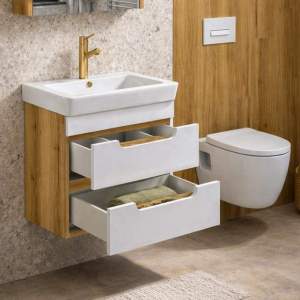ARVIPO CASERTA 50 WOOD с чекмеджета Долен PVC шкаф с мивка