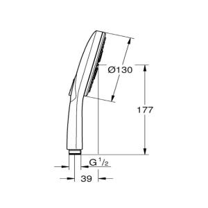 GROHE 26574GN0 Rainshower Smart Active 130 Слушалка Ръчен душ brushed cool sunrise