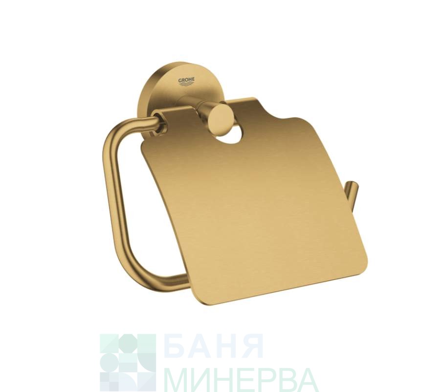 GROHE 40367GN1 ESSENTIALS Държач за тоалетна хартия с капак brushed cool sunrise