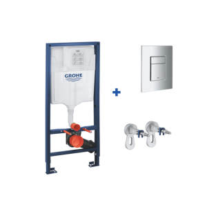 GROHE ПРОМО ПАКЕТ 3 в 1 Структура за вграждане RAPID SL + Бутон SKATE COSMOPOLITAN + планки