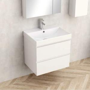PVC Шкаф за баня AKADIA 60W 6038-50W +умивалник 5953W-2 NEW