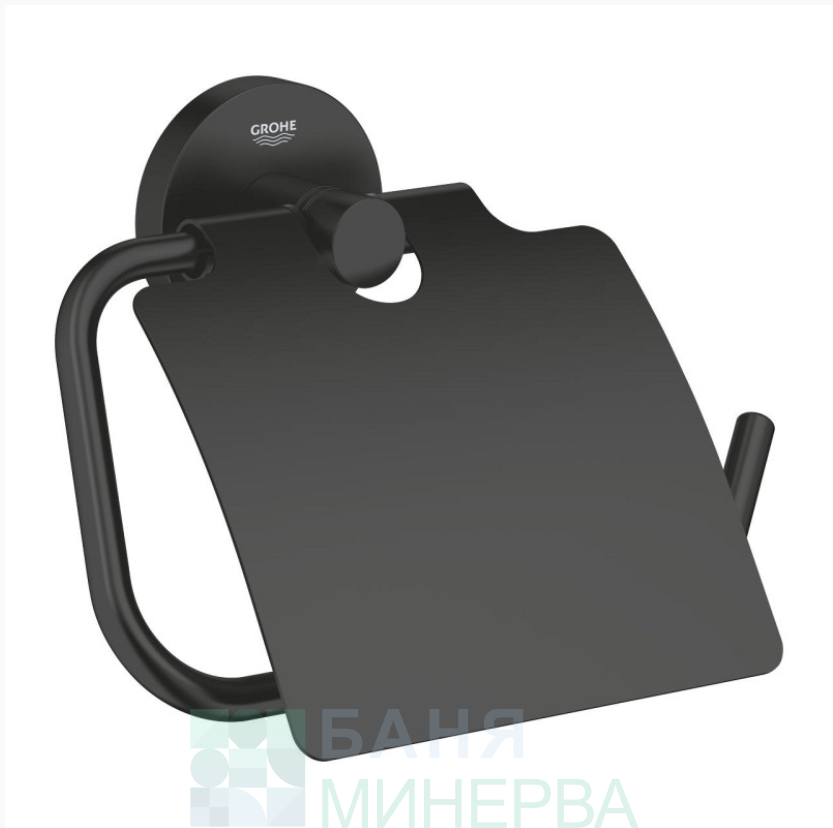 GROHE 1024652430 ESSENTIALS Matt black Държач за тоалетна хартия Черен мат