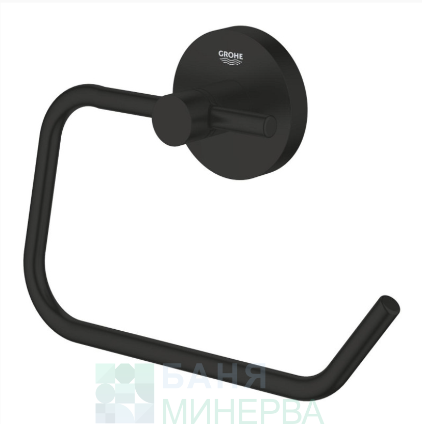 GROHE 1024722430 ESSENTIALS Държач за тоалетна хартия без капак Matt black - Image 2