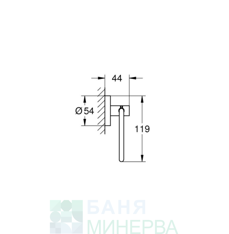 GROHE 1024722430 ESSENTIALS Държач за тоалетна хартия без капак Matt black - Image 3