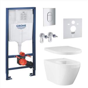 GROHE WC 6 в 1 Структура с тоалетна чиния Triple Vortex 38528001 + 38844000 + 102485SH00 + 102501SH00 + 3855800M + 37131000