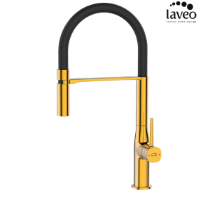 LAVEO POLA Gold BAP G78D Кухненски смесител с изтеглящ се душ