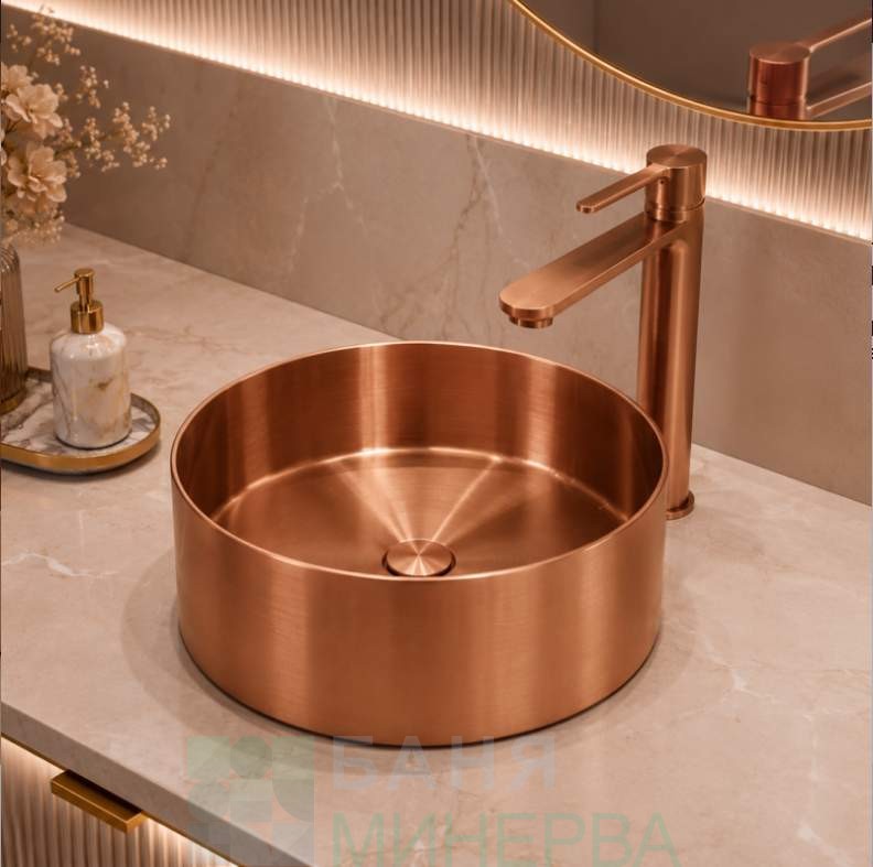 МИВКА от НЕРЪЖДАЕМА СТОМАНА PURE STEEL 3611BRG Brushed Rose gold